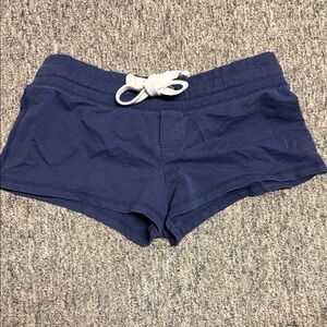 Xhilaration Navy Athletic Shorts with White Tie